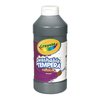 Crayola Artista II Washable Liquid Tempera Paint, Black, 16 oz. Bottles, 6PK 311551